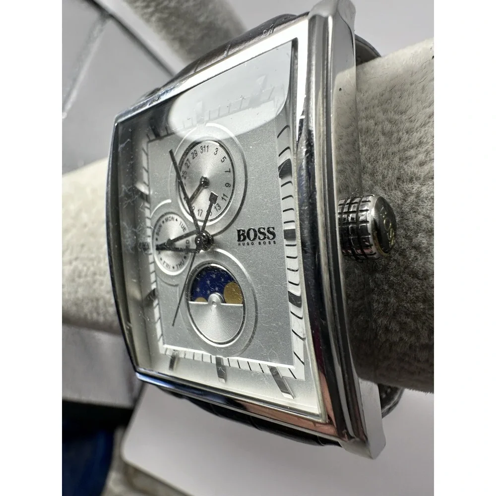 Hugo‎ Boss Moon Phase HB.79.1.14.2359 Mens Tank Watch 36MM 8.5